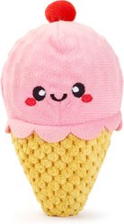 HugSmart Squeaky Spiky Ball Plush Ice-cream Dog Toy, Medium