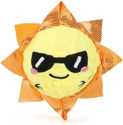 HugSmart Squeaky Spiky Ball Plush Sun Dog Toy, Medium
