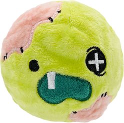 HugSmart Halloween Squeaky Spiky Ball Plush Zombie Dog Toy, Medium