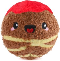 HugSmart Squeaky Spiky Ball Plush Spaghetti Meat Dog Toy, Medium