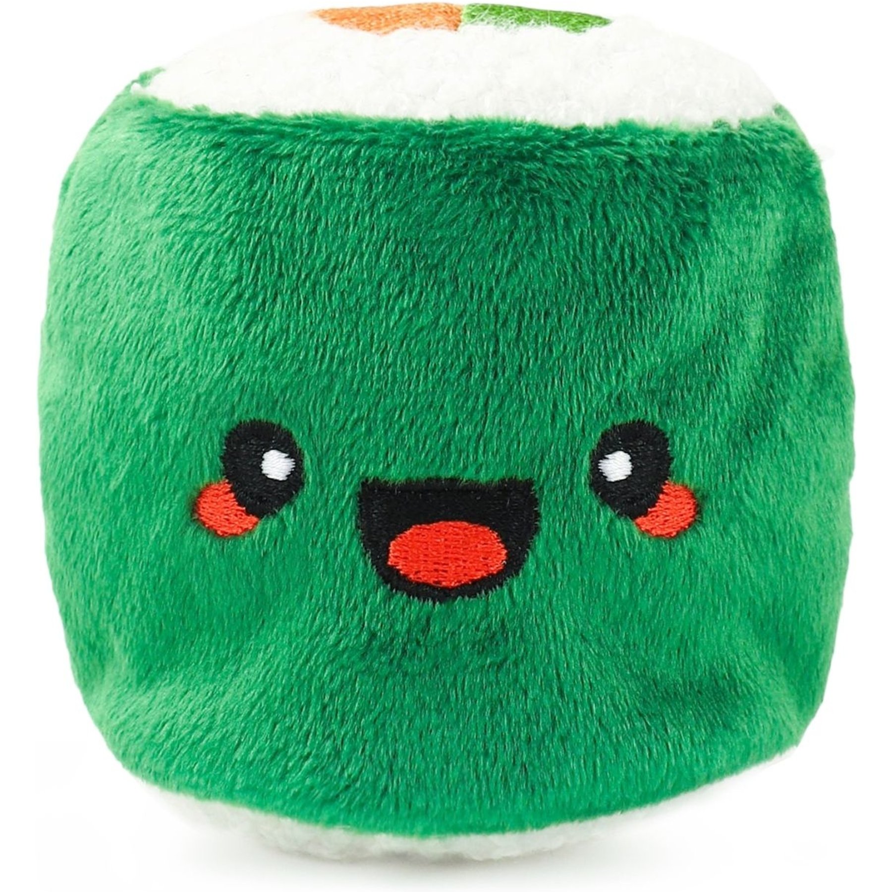 HugSmart Squeaky Spiky Ball Plush Sushi Dog Toy, Medium