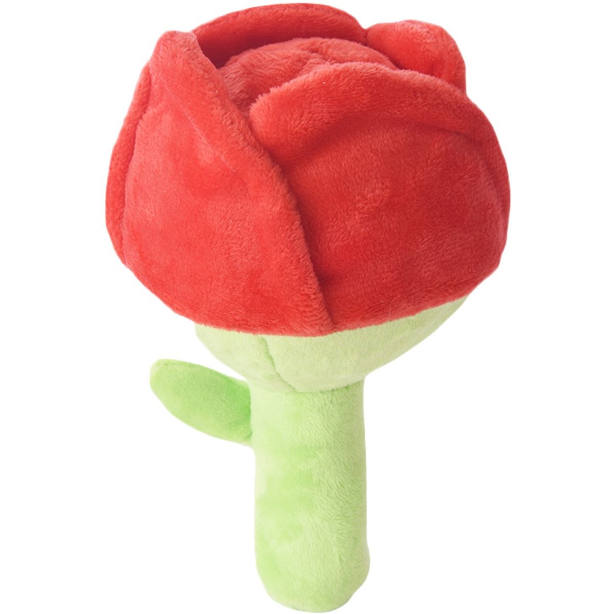 HugSmart Squeaky Spiky Ball Plush Rose Dog Toy, Medium