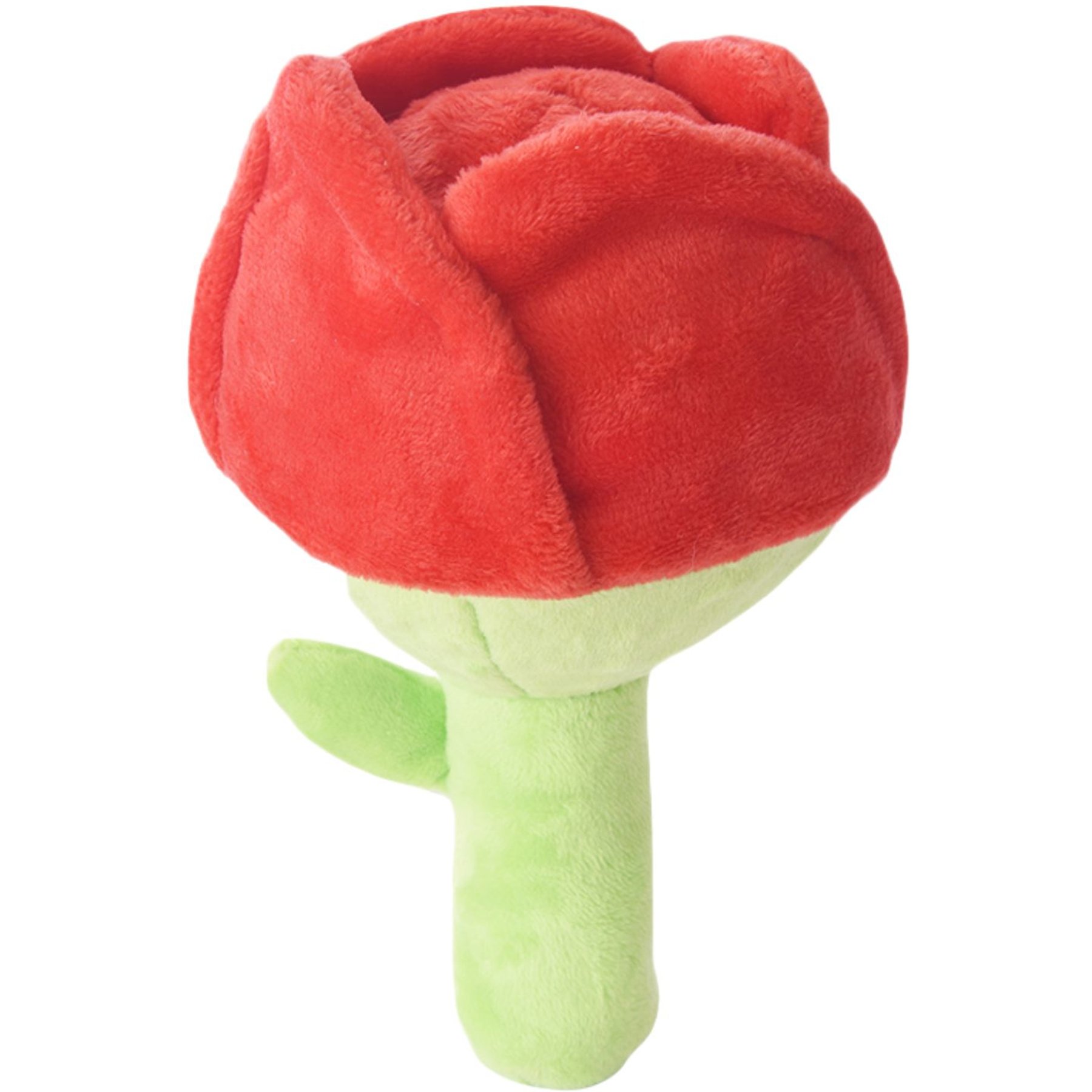 HugSmart Squeaky Spiky Ball Plush Rose Dog Toy, Medium