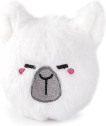 HugSmart Squeaky Spiky Ball Plush Alpaca Dog Toy, Medium