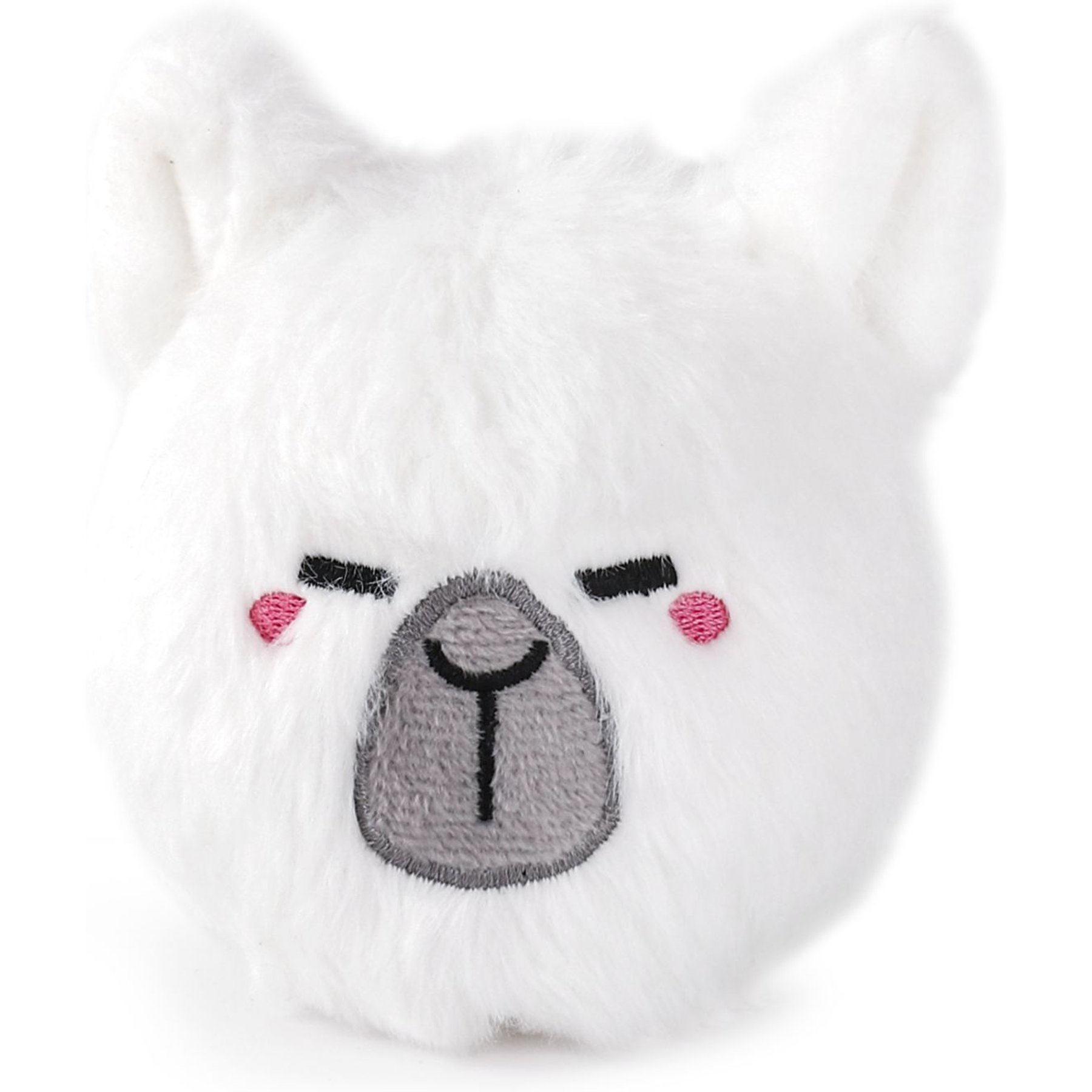 HugSmart Squeaky Spiky Ball Plush Alpaca Dog Toy, Medium