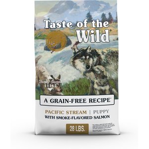 Taste of the Wild Pacific Stream Smoke-Flavored Salmon Puppy Recipe Grain-Free Dry Dog Food, 28-lb bag