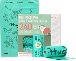 HugSmart Eco-friendly Mint Scented Poop Bags, 240 count