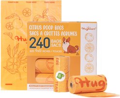 HugSmart Eco-friendly Citrus Scented Poop Bags, 240 count