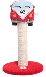 HugSmart Volkswagen Camper Van Sisal Cat Scratching Post with Toy, Red, 18-in,
