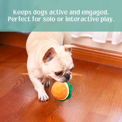 HugSmart Squeaky Spiky Ball Plush Hamburger Dog Toy, Medium slide 2 of 6