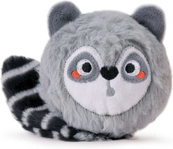HugSmart Squeaky Spiky Ball Plush Raccoon Dog Toy, Medium