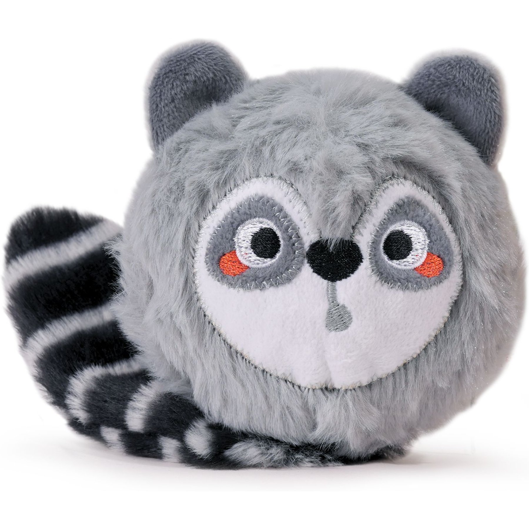 HugSmart Squeaky Spiky Ball Plush Raccoon Dog Toy, Medium