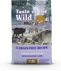 Taste of the Wild Sierra Mountain Grain-Free Dry Dog Food, 5-lb bag