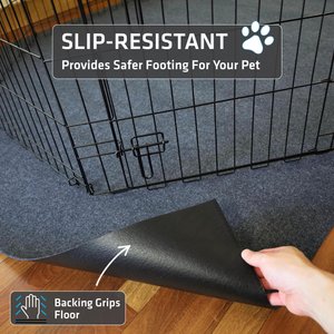 Drymate Dog Playpen Mat, Washable Puppy Training Pee Pad, Charcoal, 60-in x 74-in