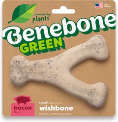 Benebone Wishbone Eco Bone Bacon Flavor Chew Dog Toy, Small