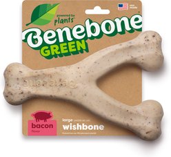 Benebone Wishbone Eco Bone Bacon Flavor Chew Dog Toy, Large