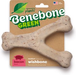 Benebone Wishbone Eco Bone Bacon Flavor Chew Dog Toy, Medium