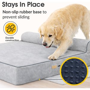 KOPEKS Orthopedic Pillow Dog Bed with Removable Cover, Gray, X-Large