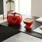 Show in main carousel: Happy & Polly Sculpted Apple Non-Skid Ceramic Cat Water Fountain & Bowl Set, 50-oz, Red slide 1 of 9