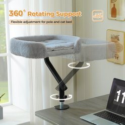 PAWZ Road Indoor Elevated Cat Desk Bed with Removable Cover, Medium, Grey slide 2 of 9
