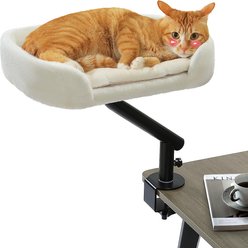 PAWZ Road Indoor Elevated Cat Desk Bed with Removable Cover, Medium, Beige