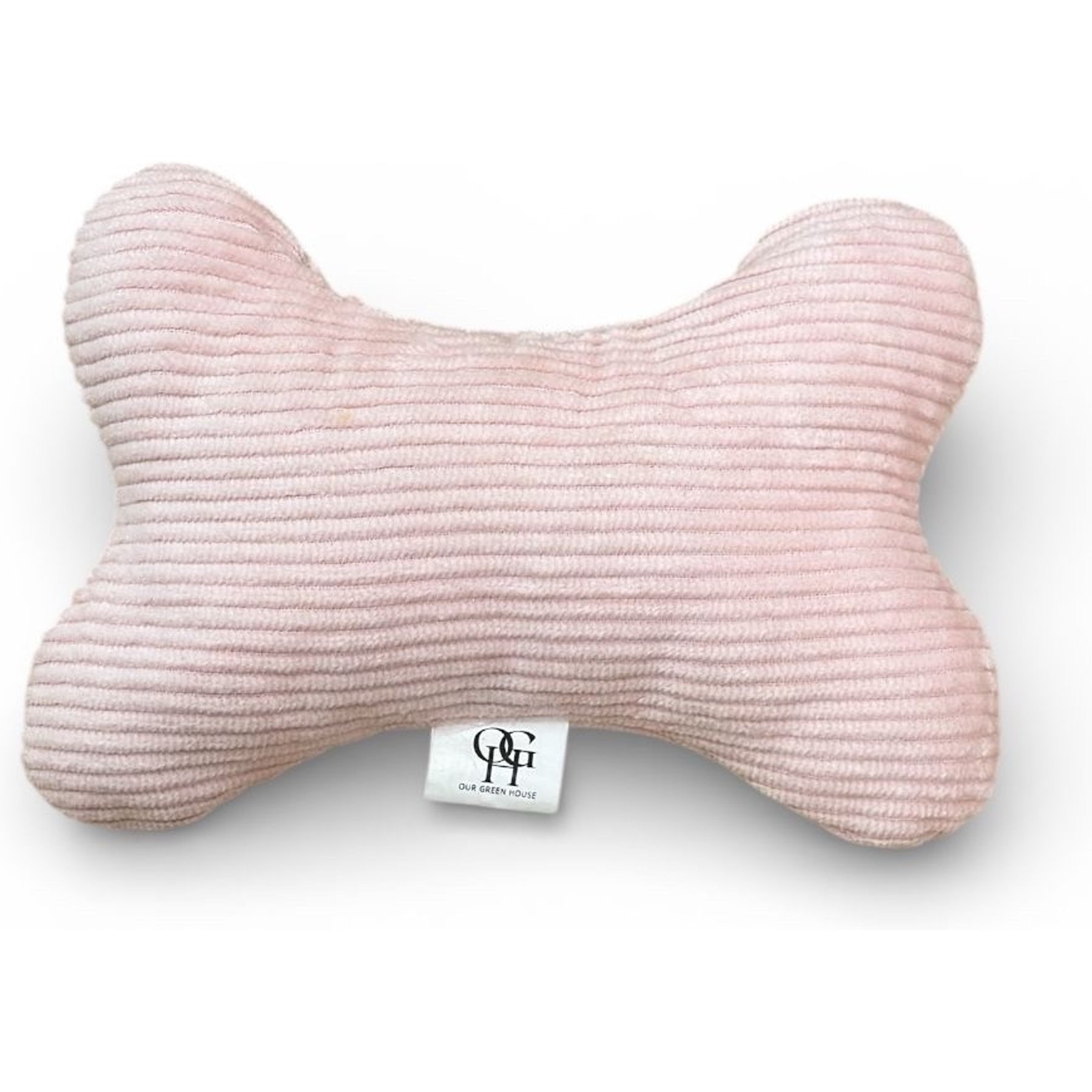 Our Green House Organic Bone Plush Dog Toy, Pink