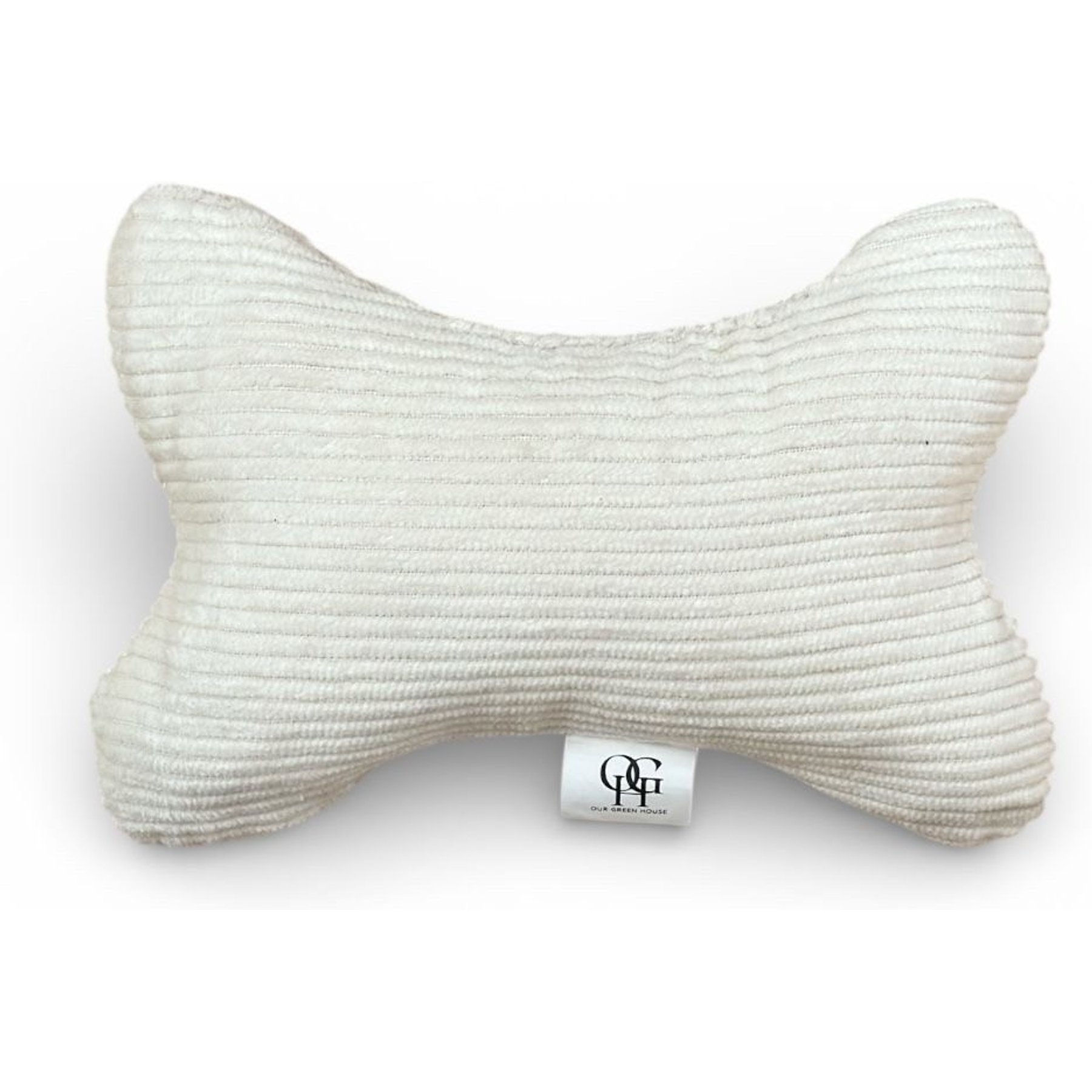 Our Green House Organic Bone Plush Dog Toy, White