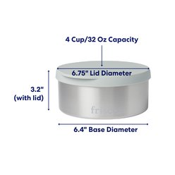 Frisco Double Insulated Non-skid Stainless Steel Dog Bowl With Lid, Steel, Medium: 4 cup slide 2 of 8