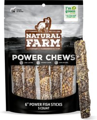 Natural Farm Power Fish Sticks Dog Treats, 6-in, 5 count