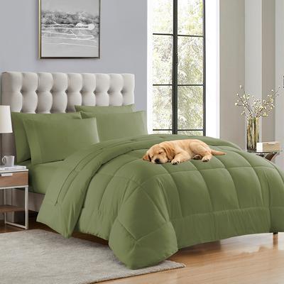 Chezmoi Collection Austin King Size Comforter Set - Sage