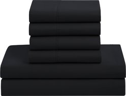 Sweet Home Collection All Season Bed-in-A-Bag Solid Color Comforter & Sheet Set, Black, Queen slide 2 of 6