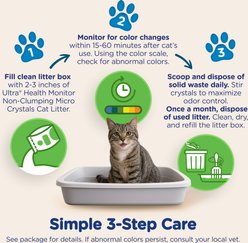 Ultra New Health Monitor Micro Crystals Unscented Non-Clumping Cat Litter with Early pH Detection, 5-lb bag, 1 count slide 2 of 8