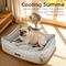 Show in main carousel: Mora Pets 2-in-1 All-Season Reversible Bolster Dog & Cat Bed, Grey, Small slide 2 of 9