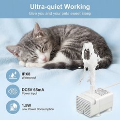 Casfuy W7 & W8 Ultra-Quiet Cat Water Fountain Replacement Pump slide 2 of 7