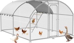 Xbrigh Large Canopy Style Outdoor Adjustable Frame Dog Kennel, 13.2 x 9.9 x 6.4-ft