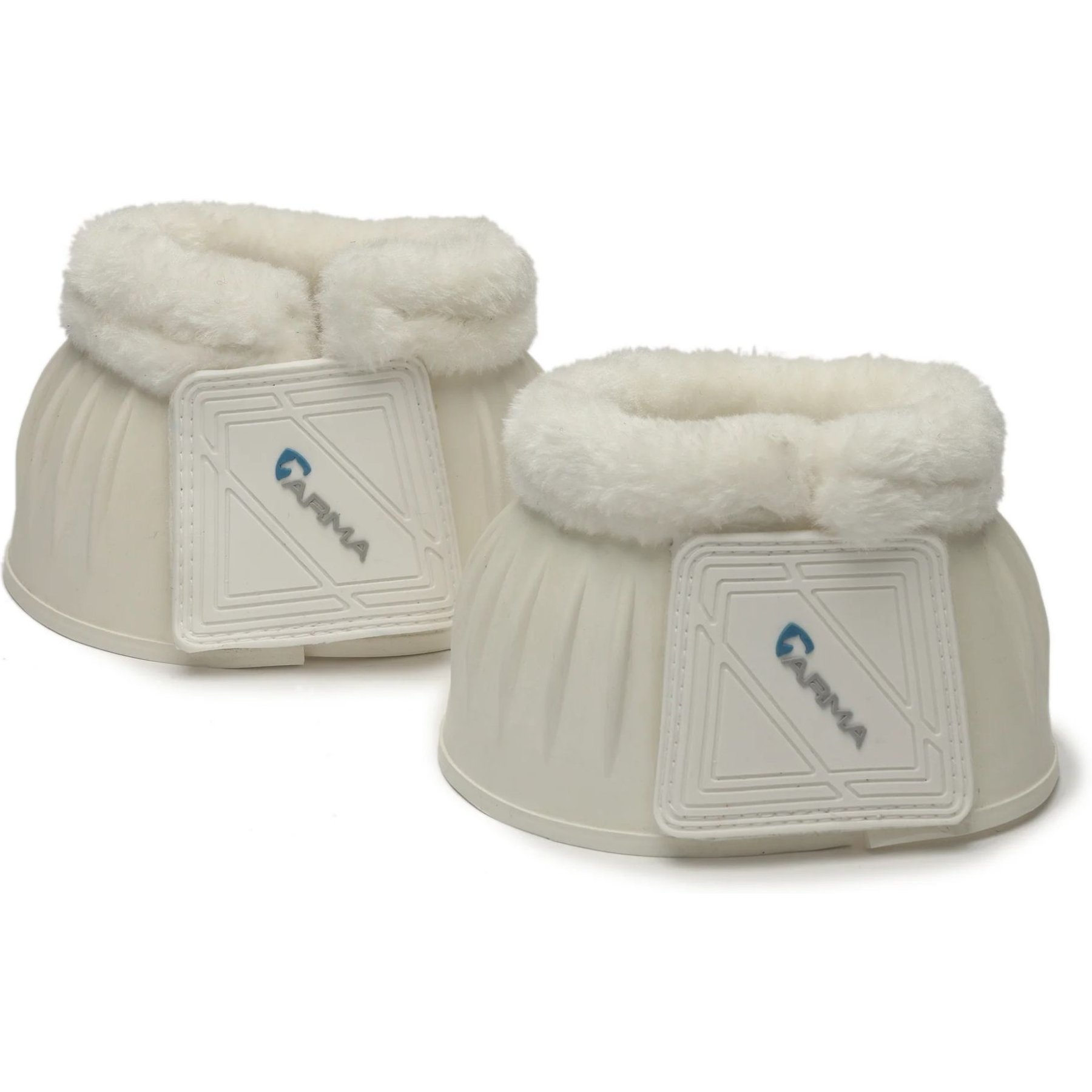 Shires Equestrian Products ARMA Fleece Topped Over Reach Horse Boots, 2 count, White, Pony