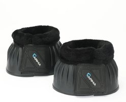 Shires Equestrian Products ARMA Fleece Topped Over Reach Horse Boots, 2 count, Black, Full