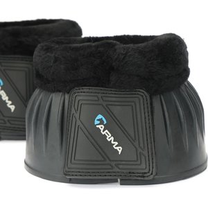 Shires Equestrian Products ARMA Fleece Topped Over Reach Horse Boots, 2 count, Black, Full