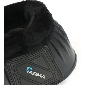 Shires Equestrian Products ARMA Fleece Topped Over Reach Horse Boots, 2 count, Black, Full