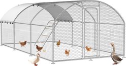 Xbrigh Large Canopy Style Outdoor Adjustable Frame Chicken Coop, 19.7 x 9.9 x 6.4-ft