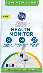 Ultra New Health Monitor Micro Crystals Unscented Non-Clumping Cat Litter with Early pH Detection, 5-lb bag