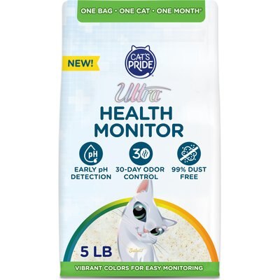 Ultra Ultra New Health Monitor Micro Crystals Unscented Non-Clumping Cat Litter with Early pH Detection, 5-lb bag, 1 count