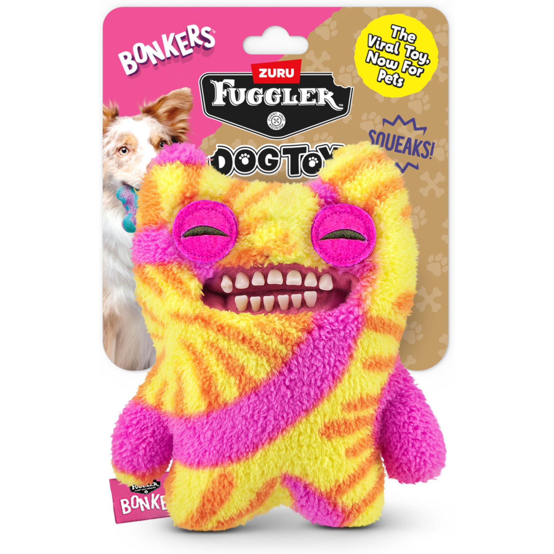 BONKERS Fugglers Old Tooth Dog Plush Toy, 8-in