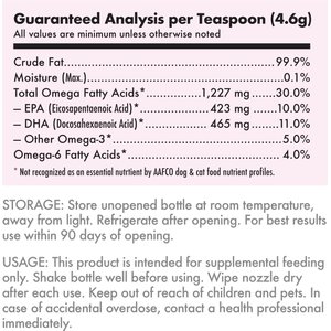 Legitpet Wild Caught Alaskan Salmon Oil Liquid Skin & Coat Supplement for Adult Dogs & Cats, 32-fl oz bottle