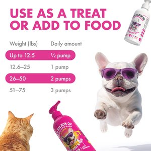 Legitpet Wild Caught Alaskan Salmon Oil Liquid Skin & Coat Supplement for Adult Dogs & Cats, 32-fl oz bottle