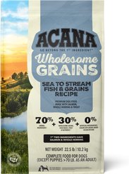 ACANA Sea to Stream Saltwater Fish Wholesome Grains Dry Dog Food, 22.5-lb bag