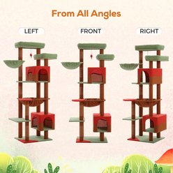 PAWZ Road 69-in Indoor Mushroom Cat Climbing Tree Tower with Scratching Posts & Big Hammock, Brown slide 2 of 8