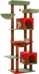 PAWZ Road 69-in Indoor Mushroom Cat Climbing Tree Tower with Scratching Posts & Big Hammock, Brown