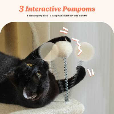 Show full view: PAWZ Road Multi-Level 64-in Cat Tree Tower with 2 Soft Top Perches, 2 Caves & 5 Sisal Scratching Posts, Beige slide 5 of 10