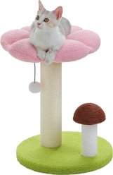 PAWZ Road 20-in Mushroom Cute Cat Tree Tower with Thick Scratching Post, Pink slide 2 of 8